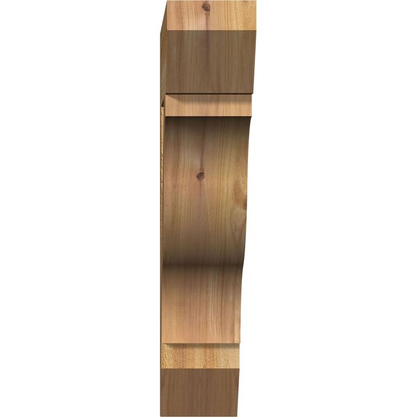 Funston Slat Rough Sawn Bracket, Western Red Cedar, 4W X 20D X 20H